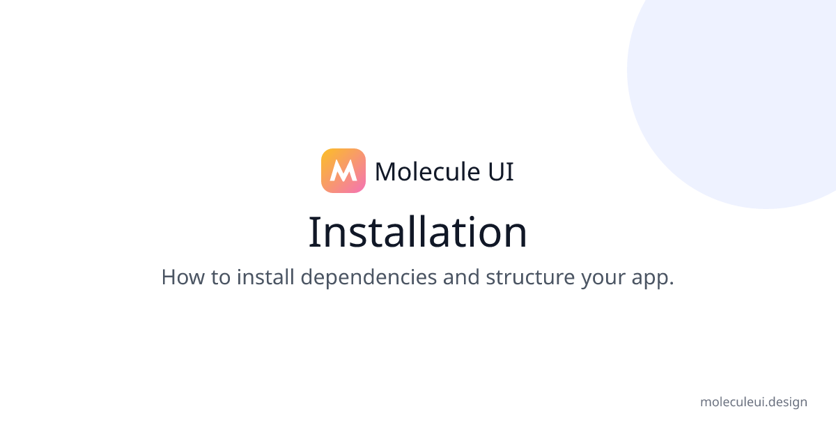 Installation | Molecule UI